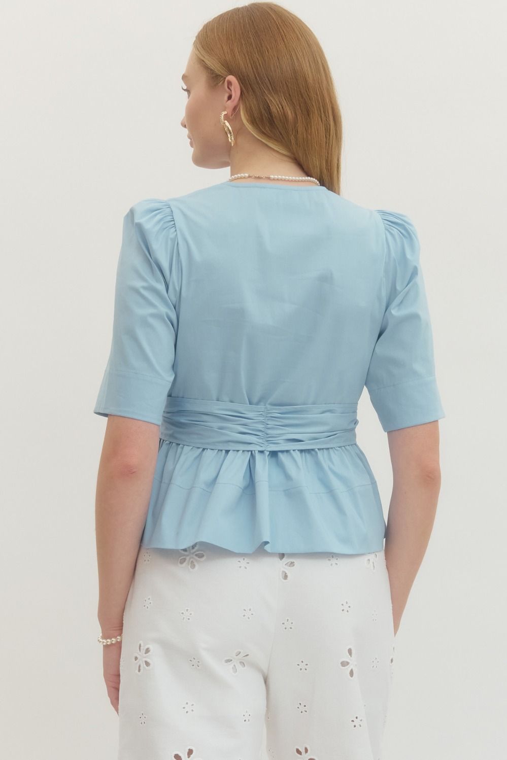 The Blue 3 Bow Top