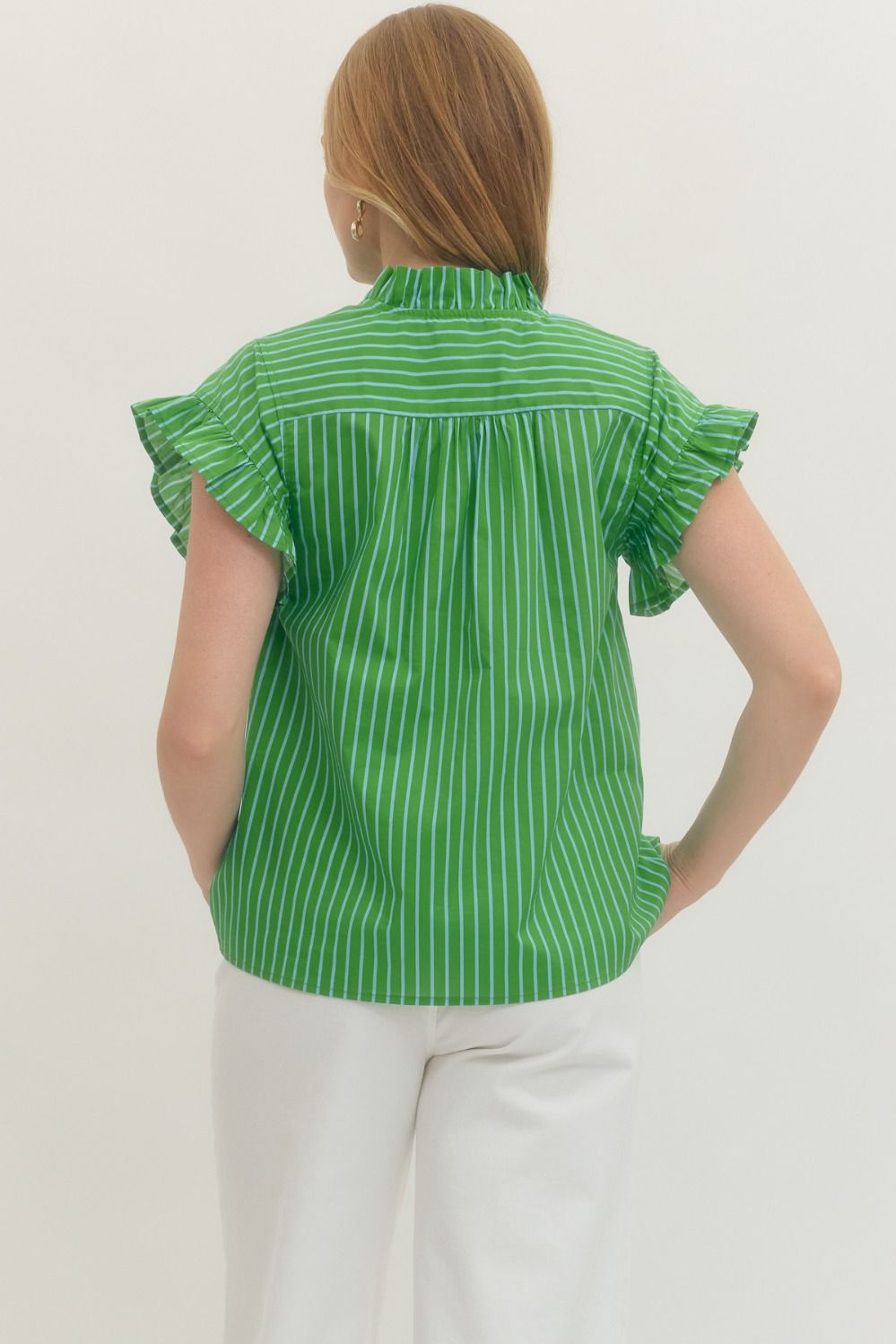 The Striped Ruffle Top