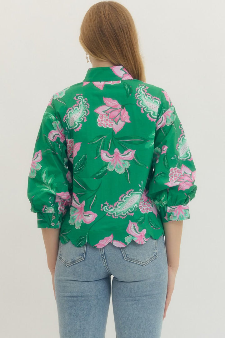 The Green Gatsby Top