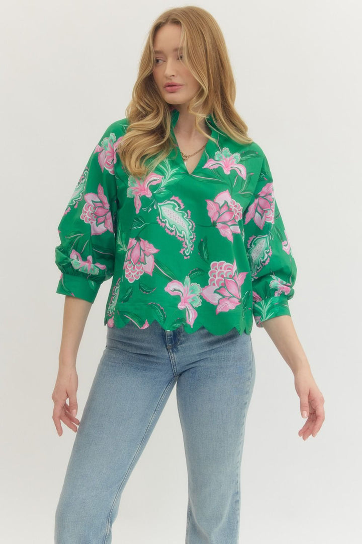 The Green Gatsby Top