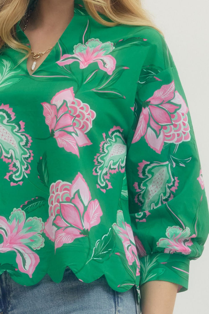 The Green Gatsby Top