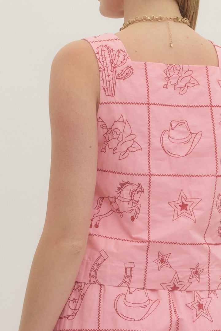 Western Embroidered Top