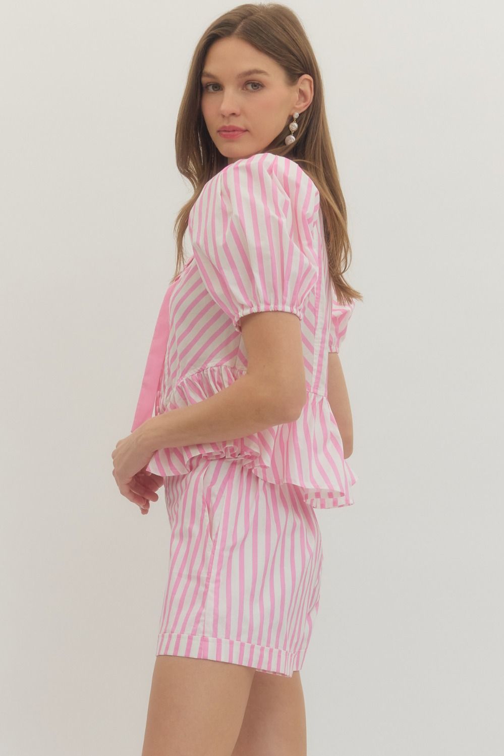 Stripe Peplum Top