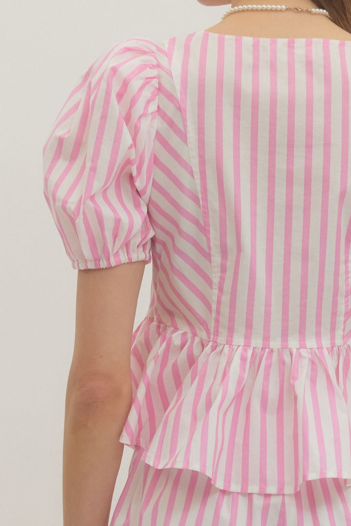 Stripe Peplum Top