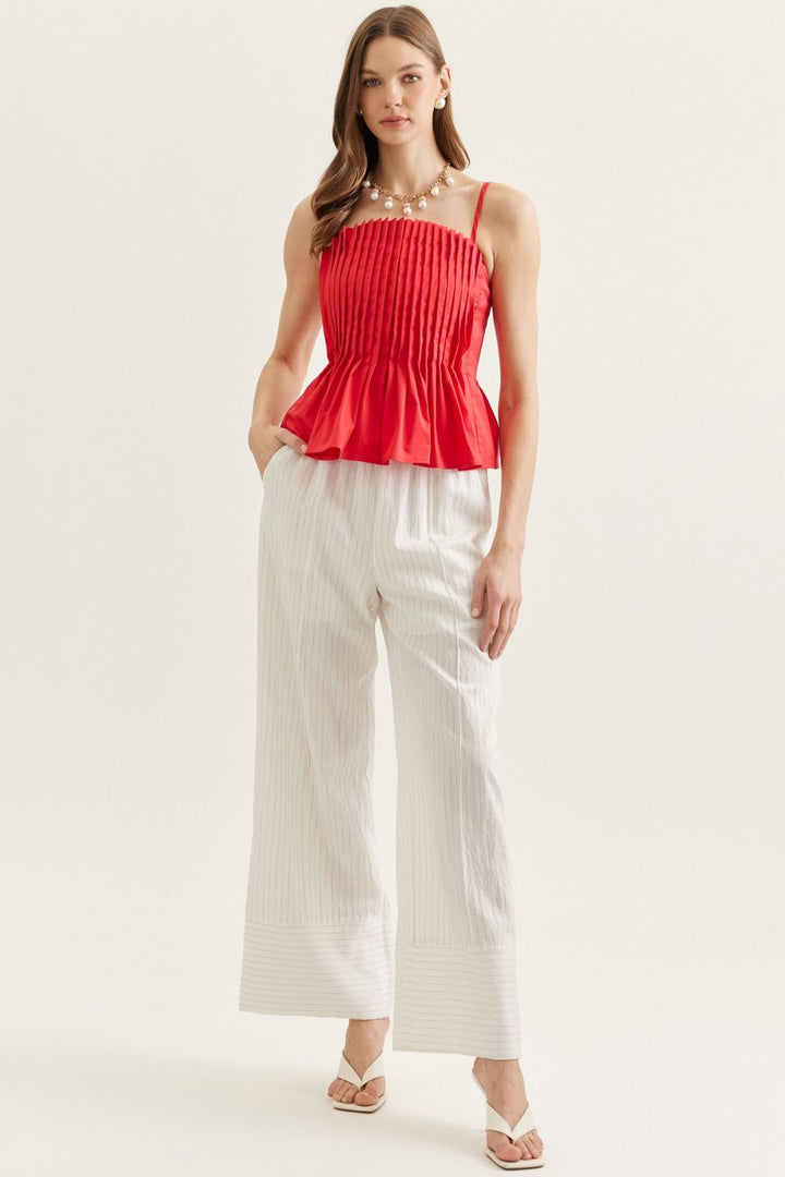 Pleated Smocked Top