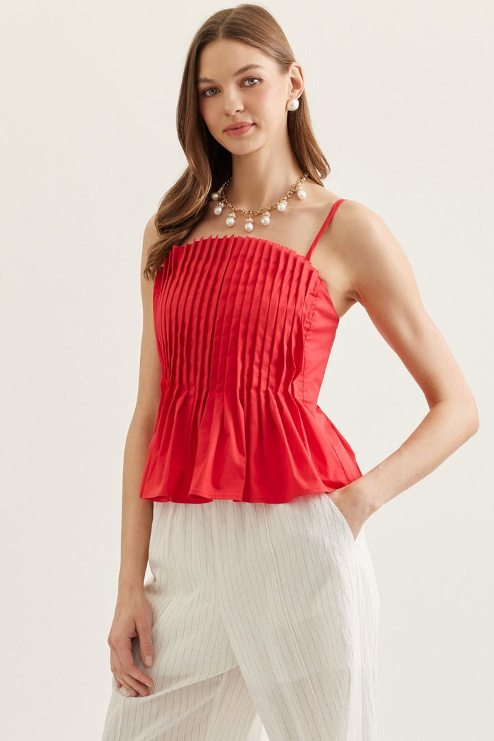 Pleated Smocked Top