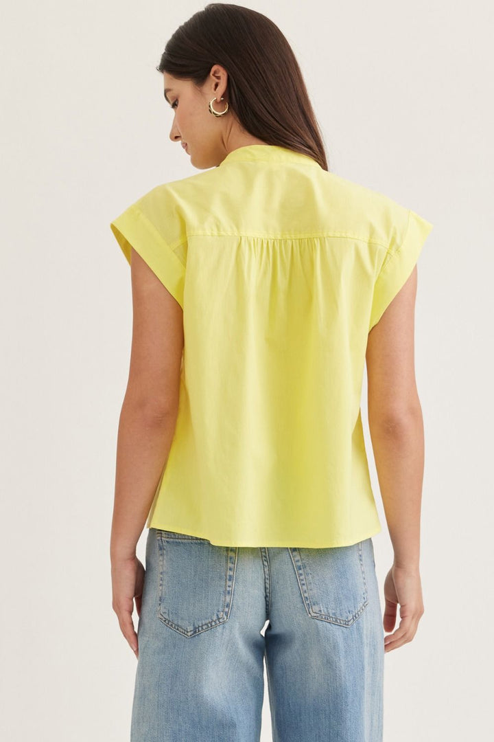 Scallop Ruffle Trim Top