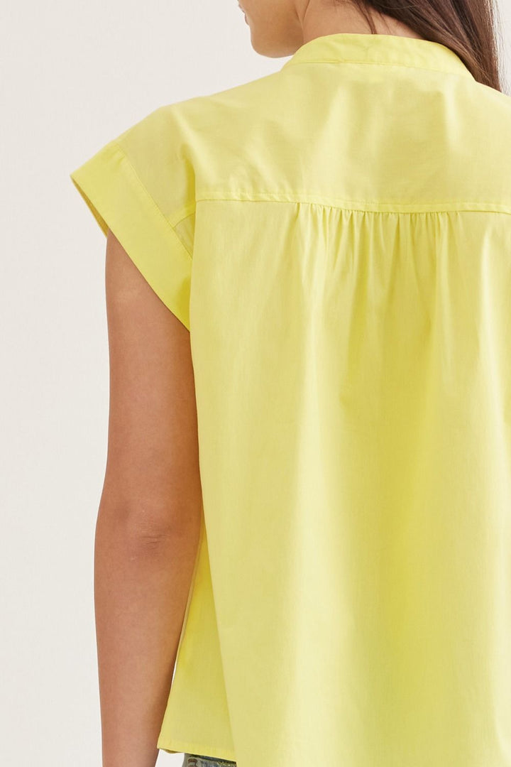 Scallop Ruffle Trim Top