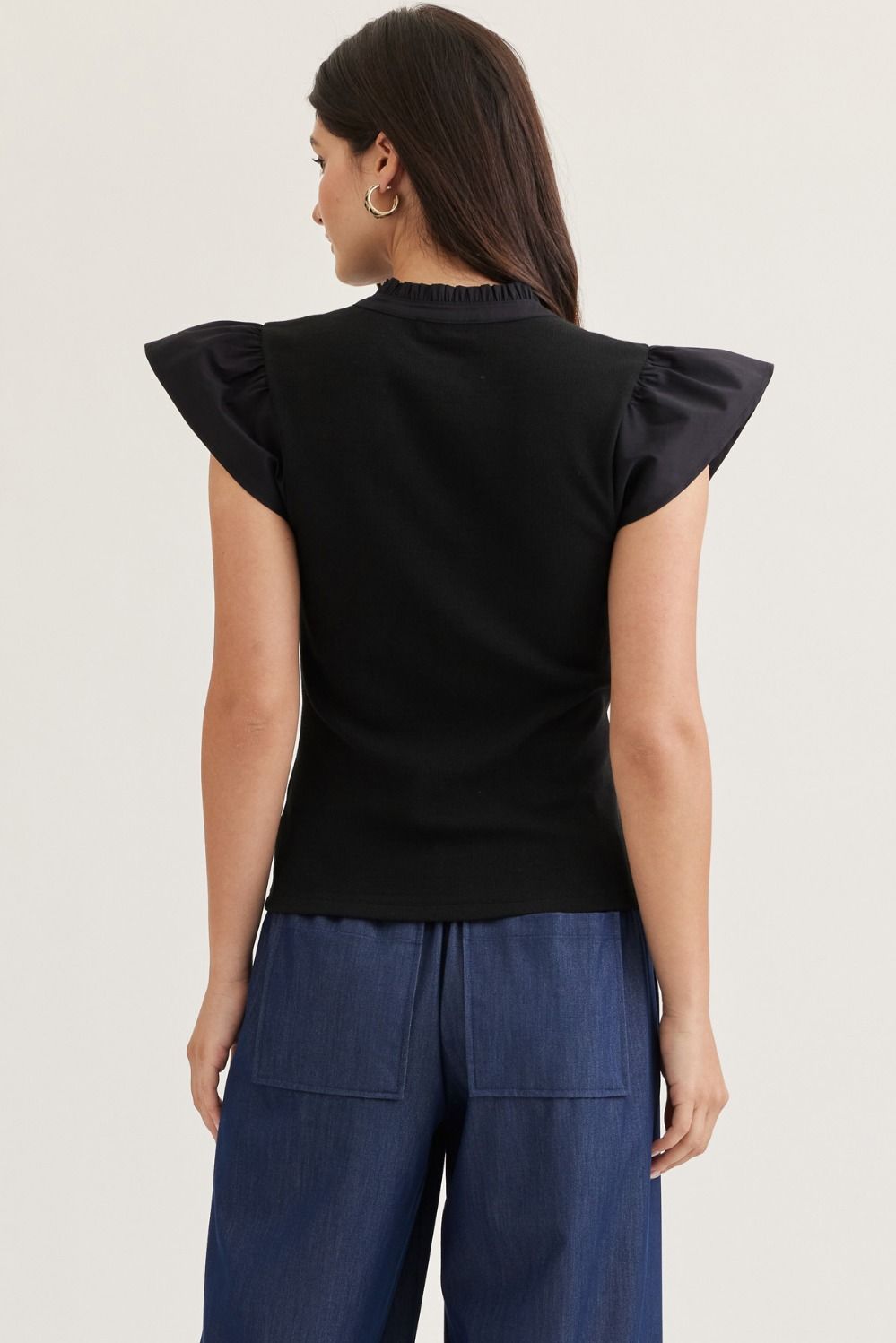The Ribbed Raven Top