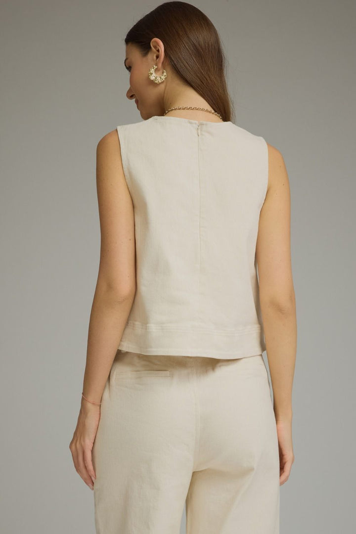 Horse-Bit Sleeveless Top
