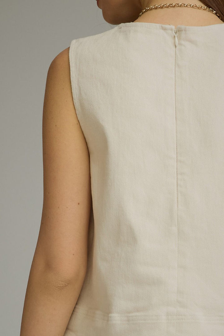 Horse-Bit Sleeveless Top