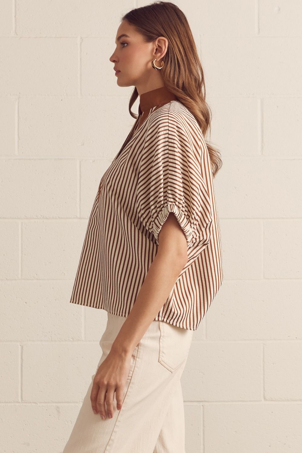 Cocoa Stripe Top
