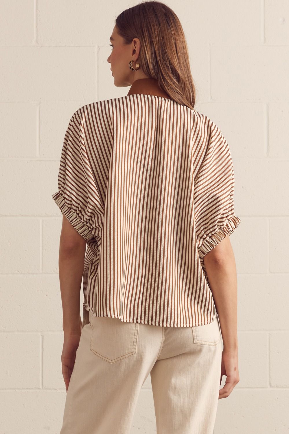Cocoa Stripe Top
