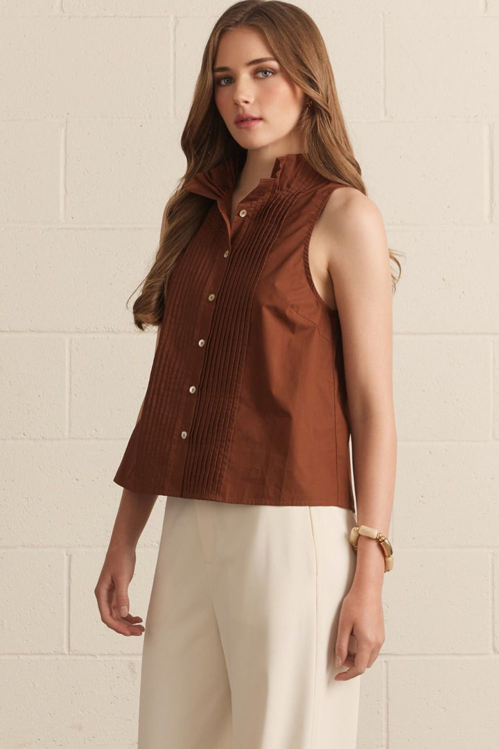 The Espresso Sleevless Top