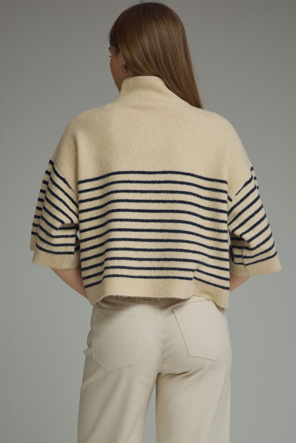 Ecru Striped Sweater
