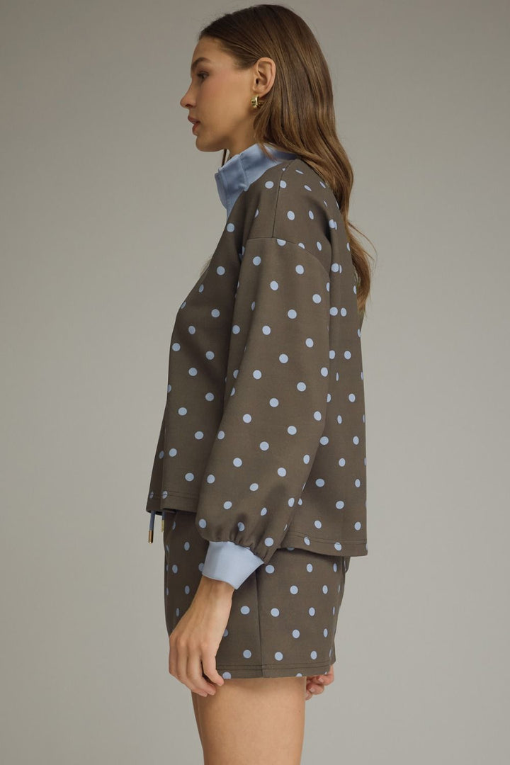 Polka Dot Knit Top
