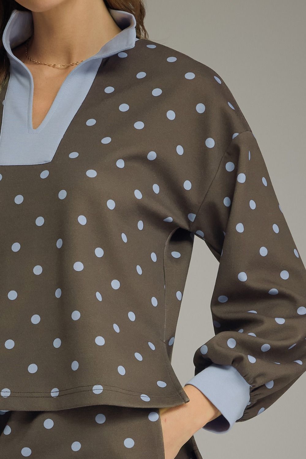 Polka Dot Knit Top