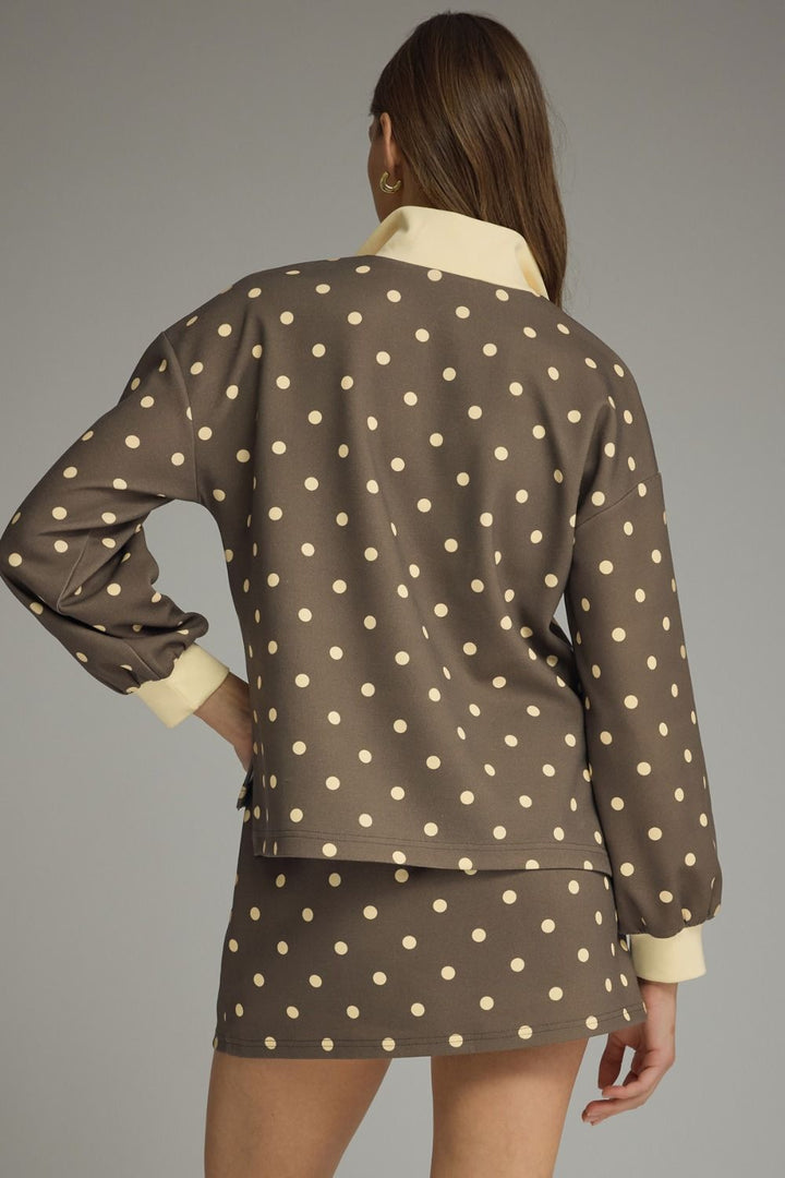 Polka Dot Knit Top