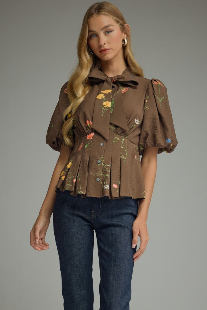The Brenna Brown Floral Top