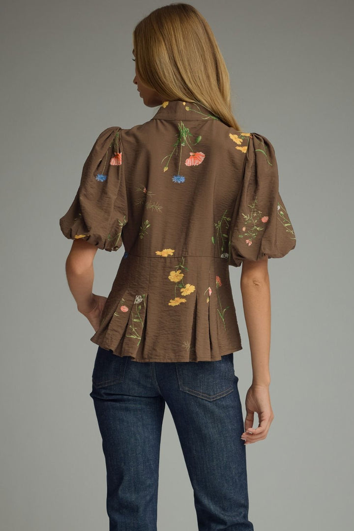 The Brenna Brown Floral Top