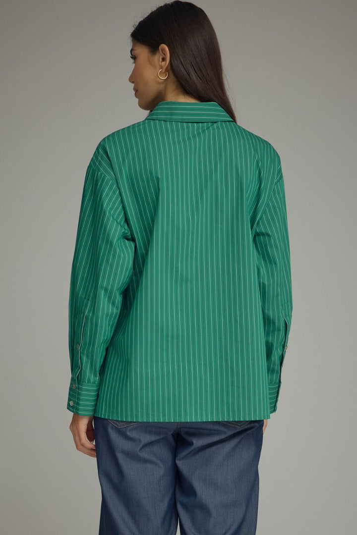 Teal Stripe Top
