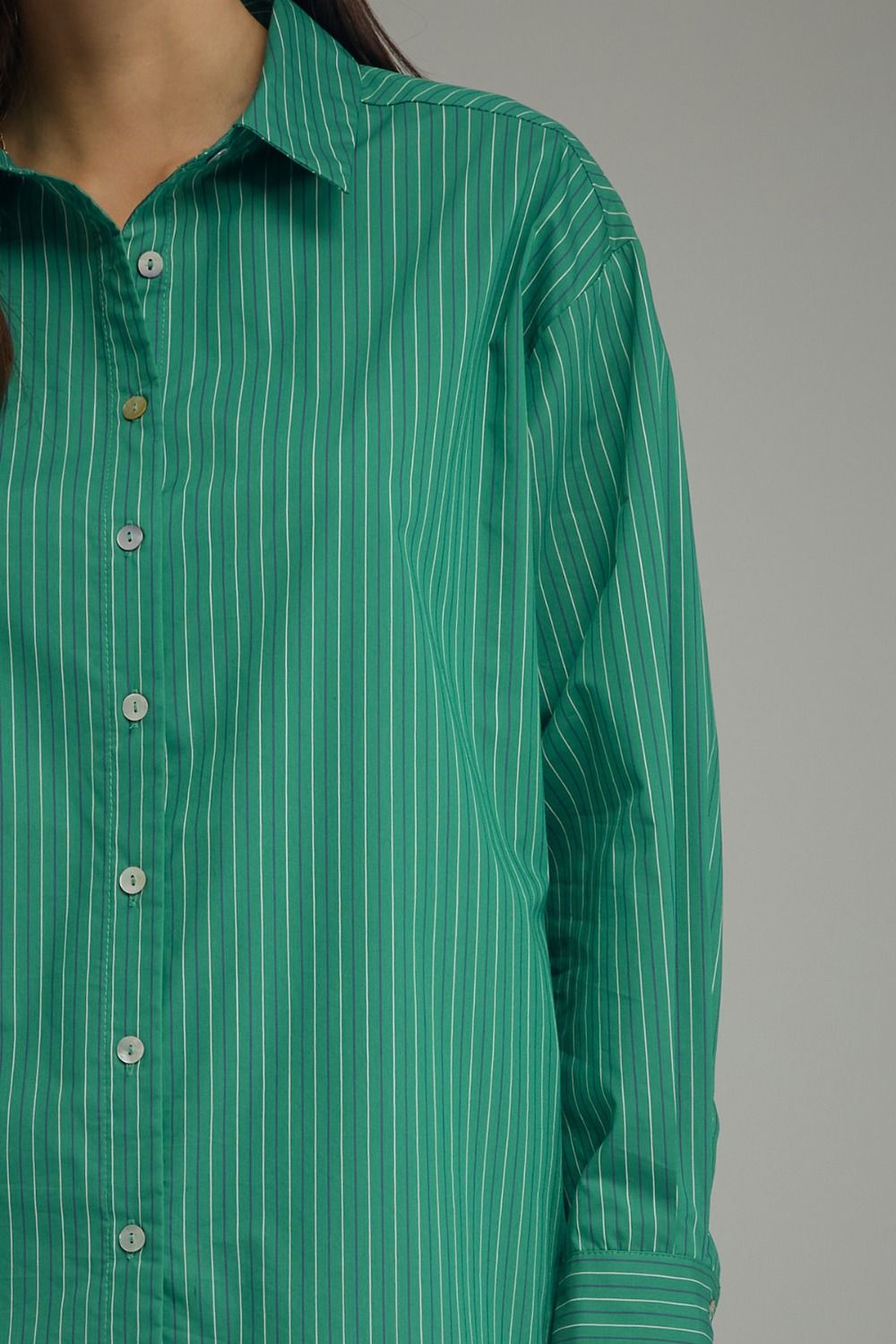Teal Stripe Top