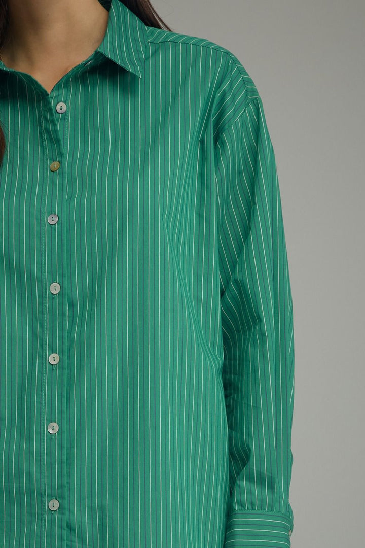 Teal Stripe Top