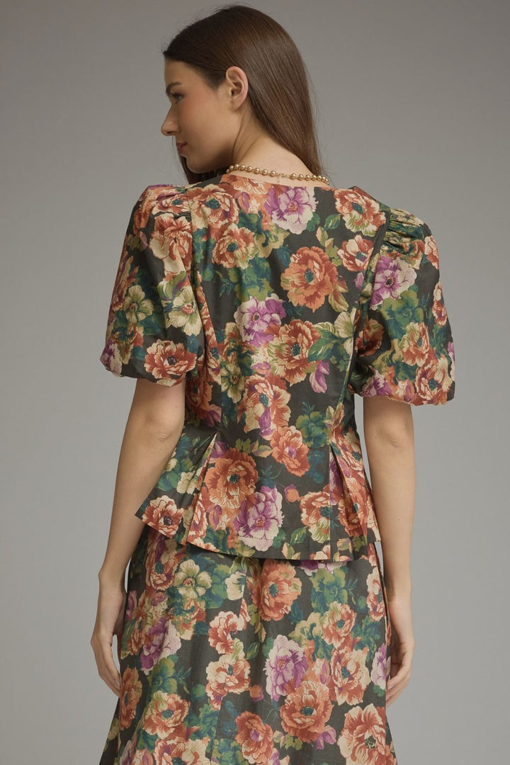 Floral Peplum Top