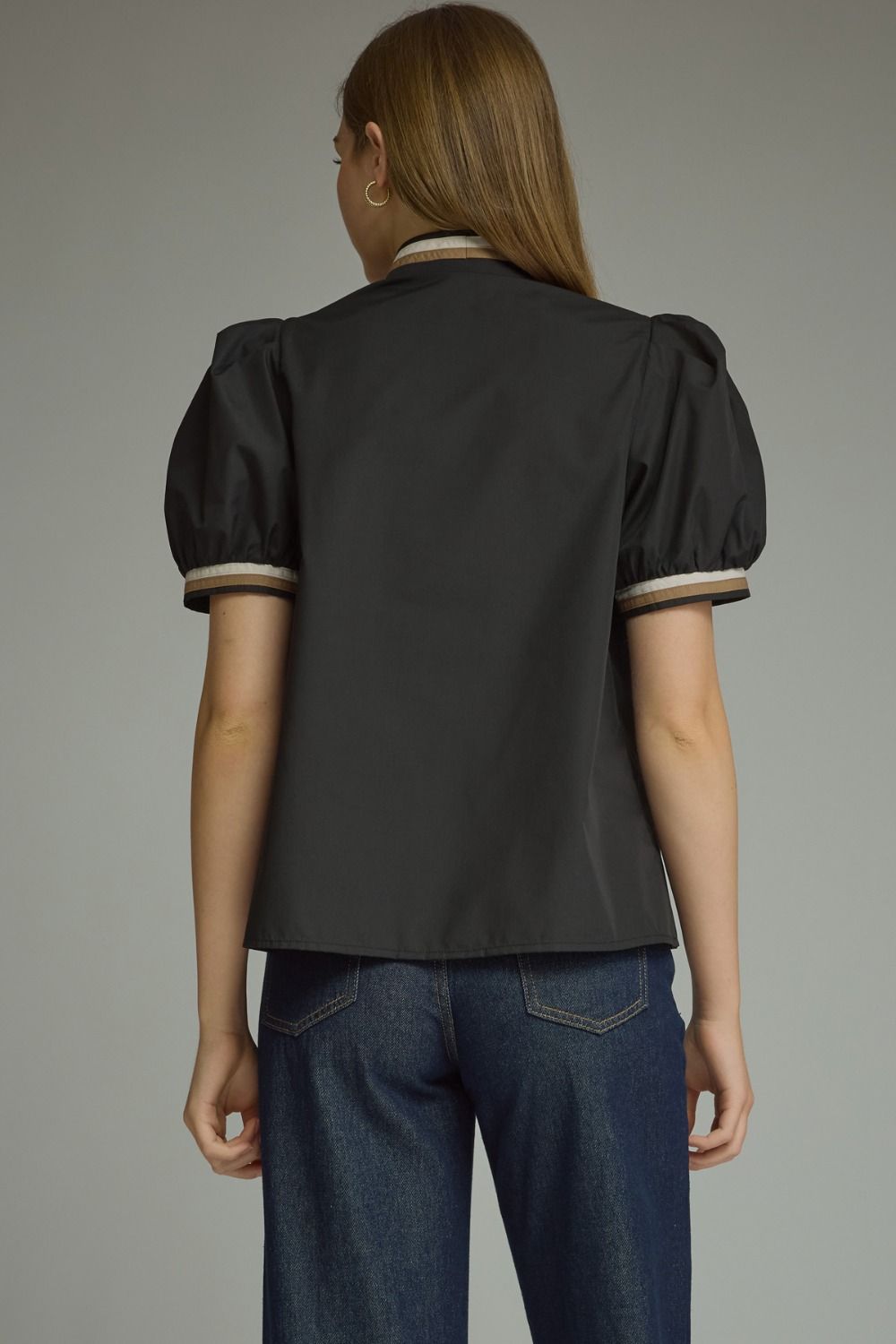 The Black Puff Sleeve Top
