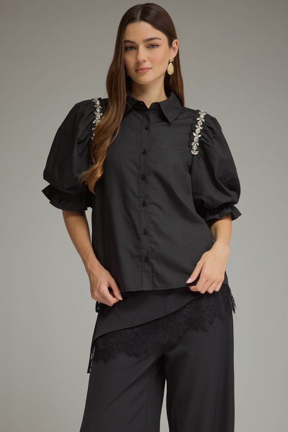 Crystal Puff Sleeve Top