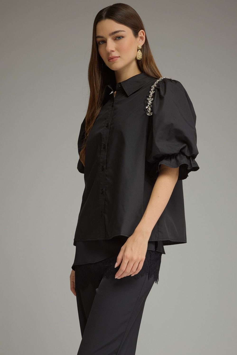 Crystal Puff Sleeve Top