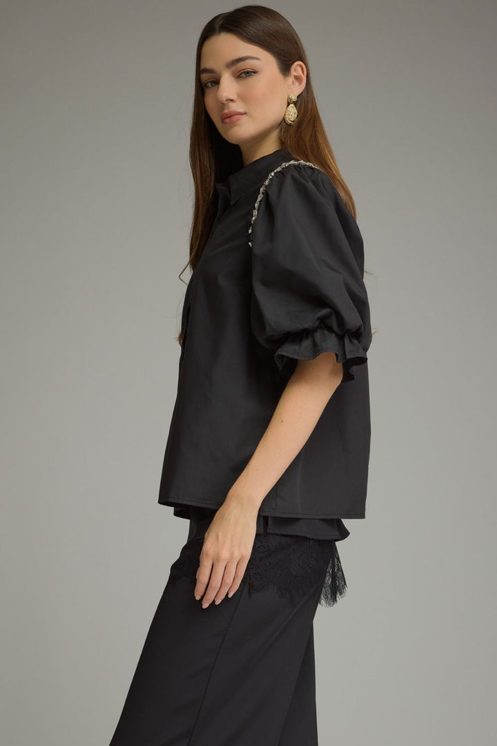 Crystal Puff Sleeve Top