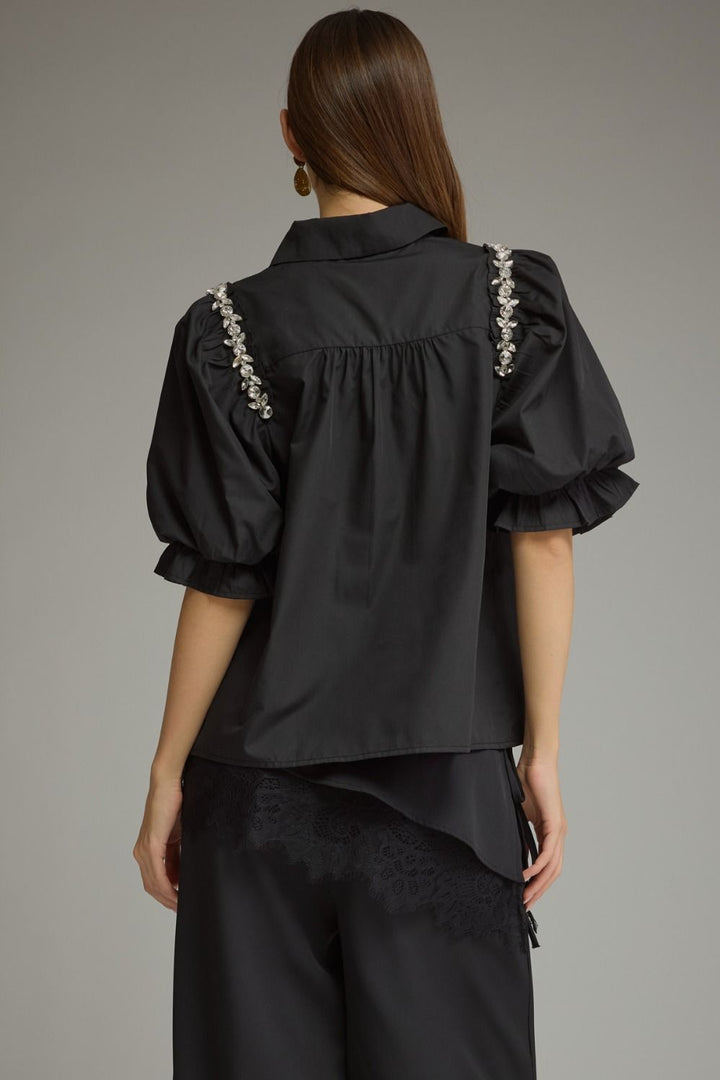 Crystal Puff Sleeve Top