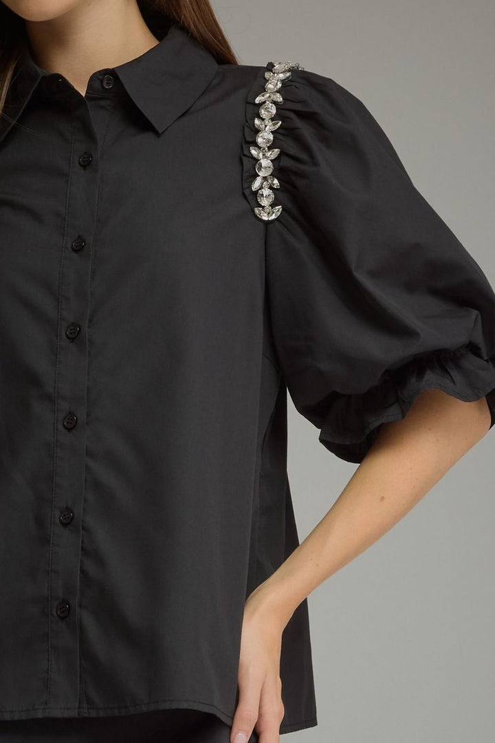 Crystal Puff Sleeve Top