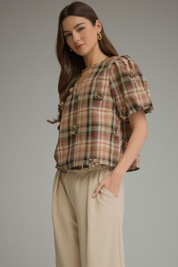 The Plaid Puff Sleeve