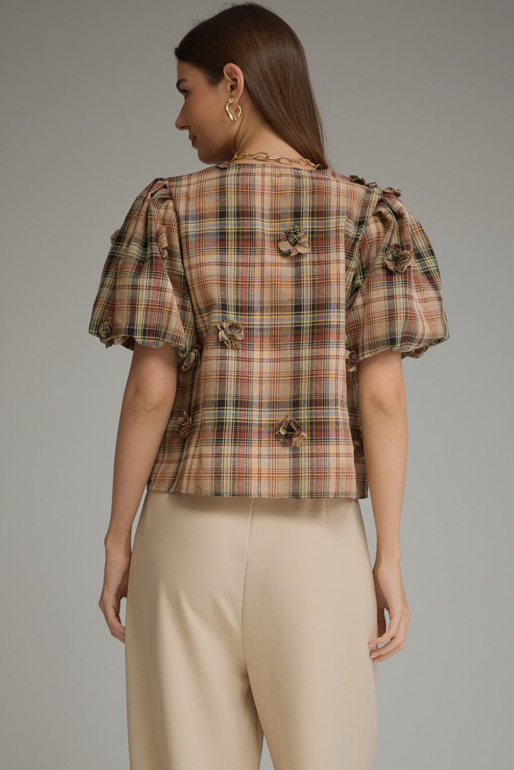 The Plaid Puff Sleeve