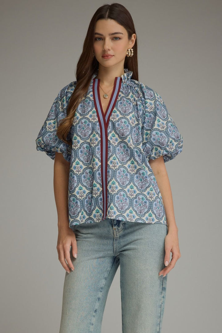 Dusty Blue Blouse