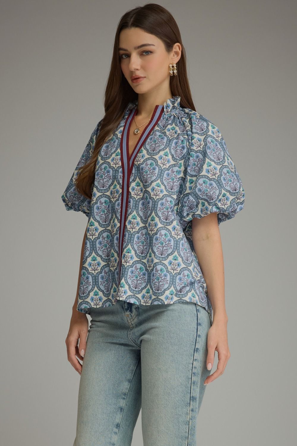 Dusty Blue Blouse