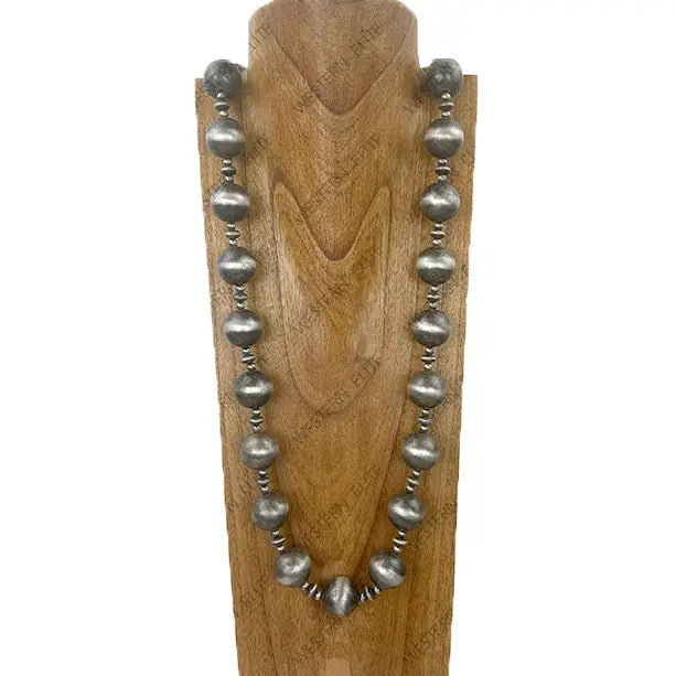 40'' 25mm Copper Navajo Pearl Beads Necklace