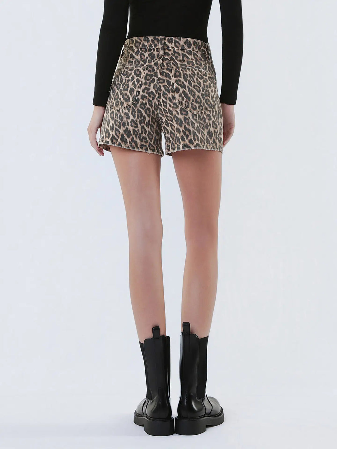 Super High Rise Leopard Shorts