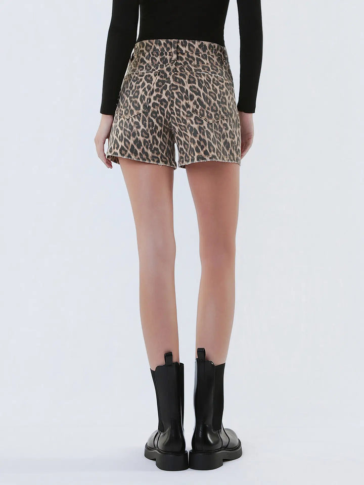 Super High Rise Leopard Shorts