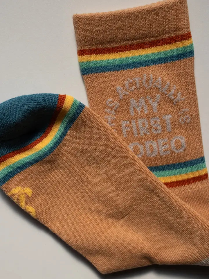 Actually My First Rodeo Western Socks