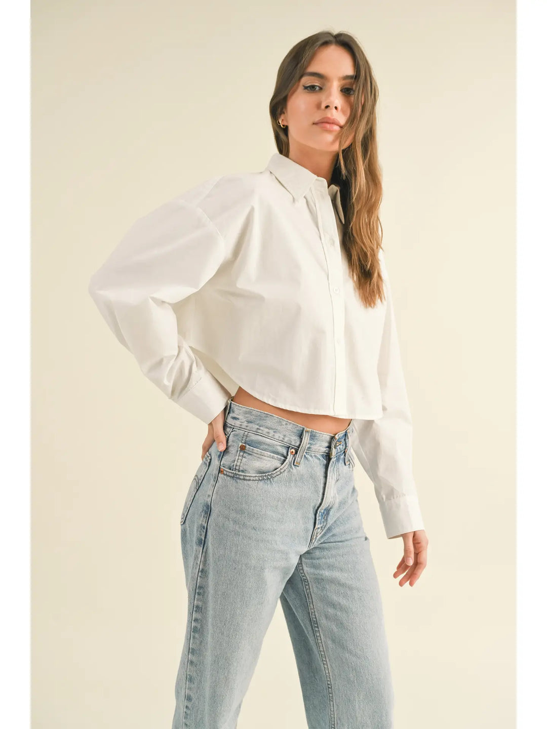 Cropped Button down Shirt