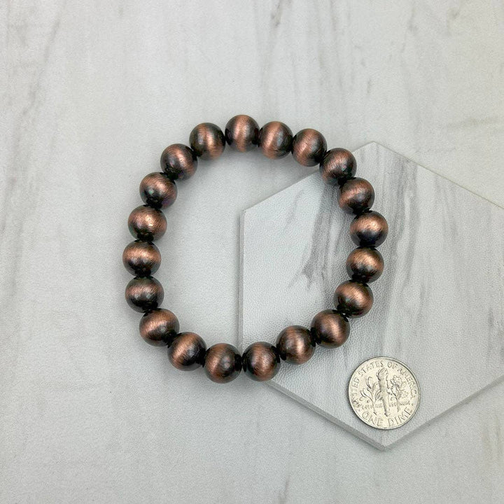 10mm stretch silver pearl beads Bracelet