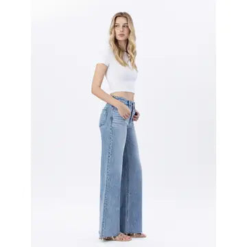 Trinity High Rise Raw Hem Jeans