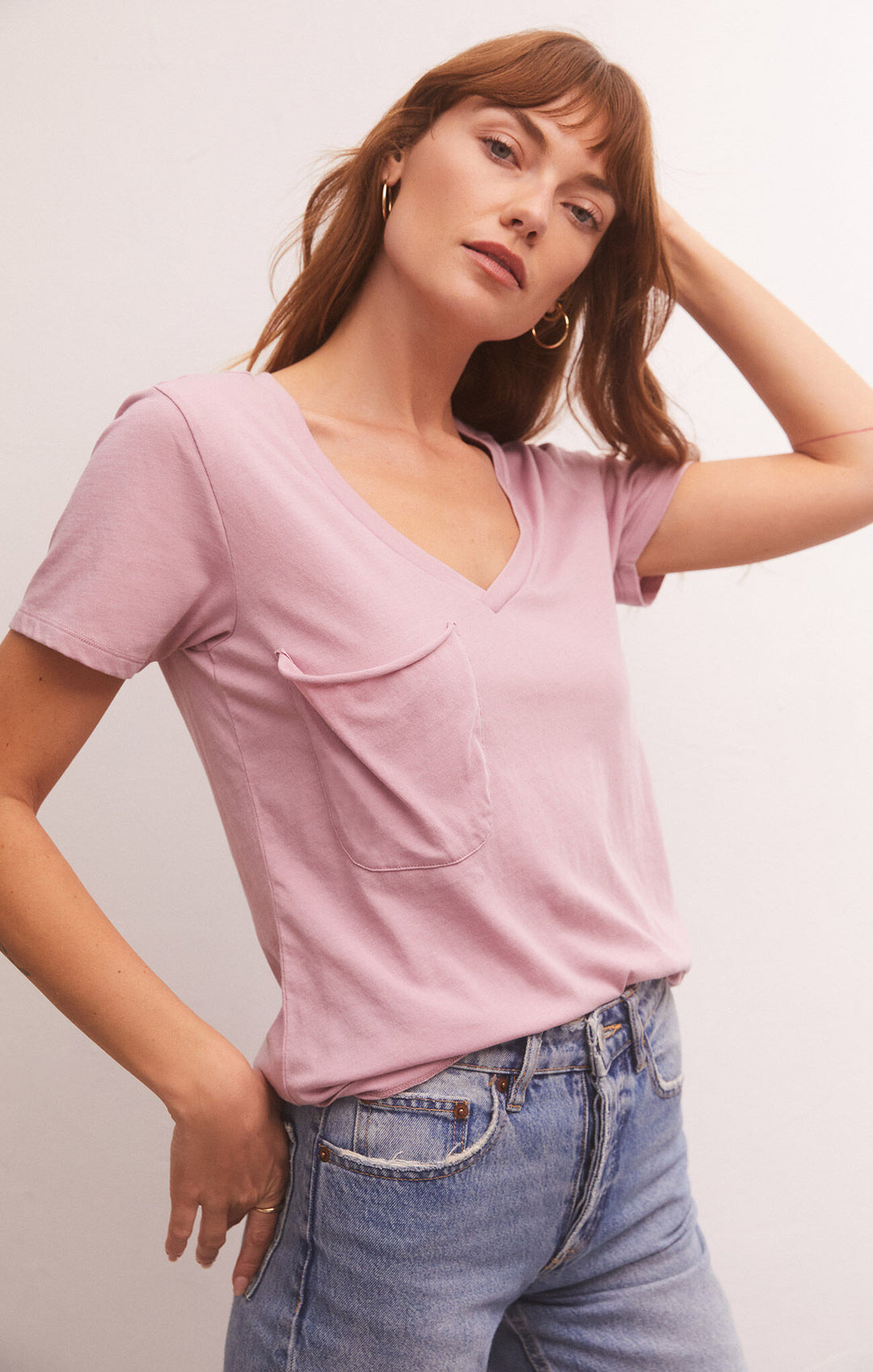 The Pocket Tee-Shadow Mauve