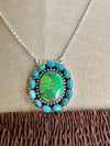 Multistone Turquoise Cluster Necklace
