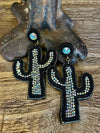 Fancy Beaded Cactus Earrings