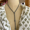 Western Pearl Lariat Necklace