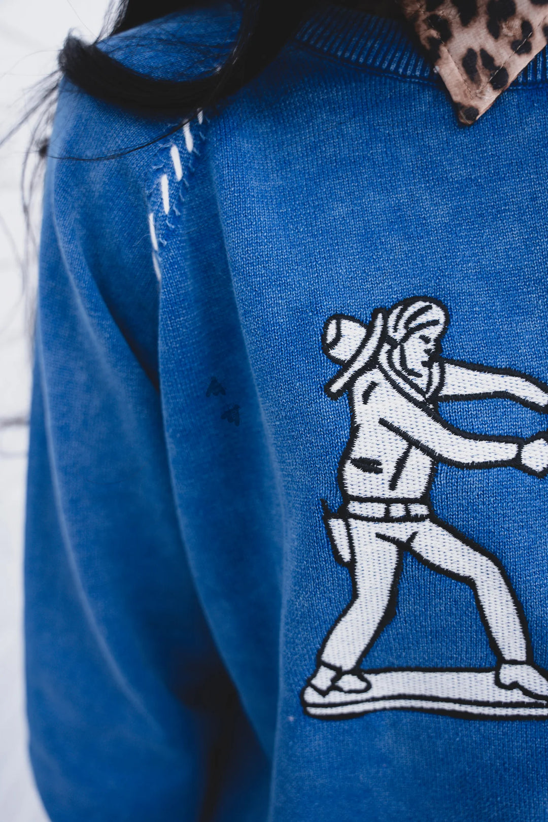 COBALT COWBOY Pullover-Blue